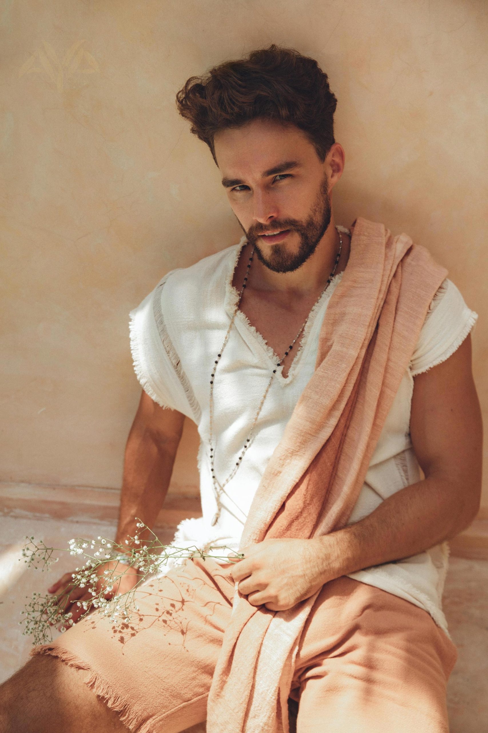 Off White Handmade Ceremony Top Bohemian Mens Shamanic