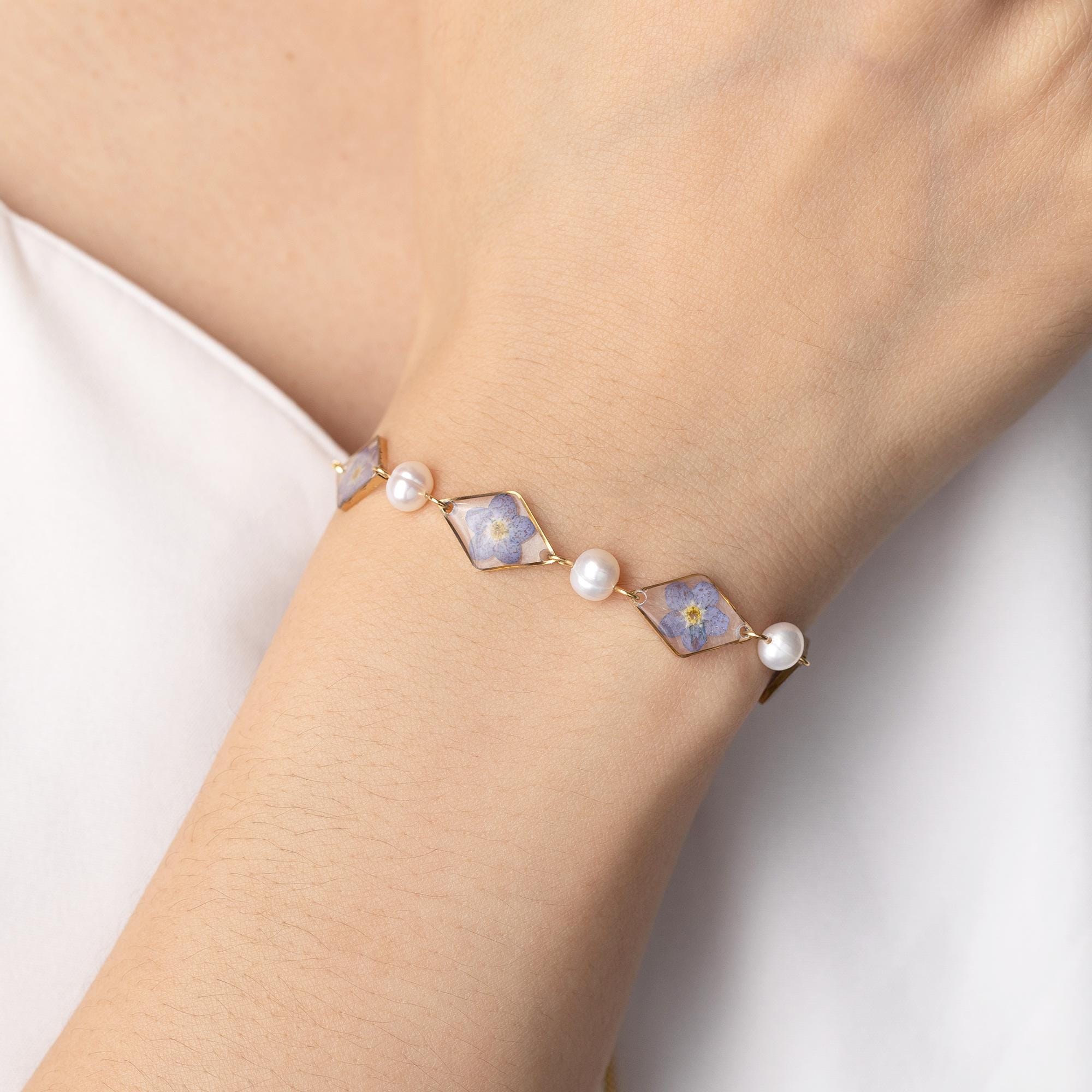 Forget Me Not Pearl Bracelet My Best Friend