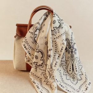 Natural Wool Mulberry Silk Scarf Small Square Gift