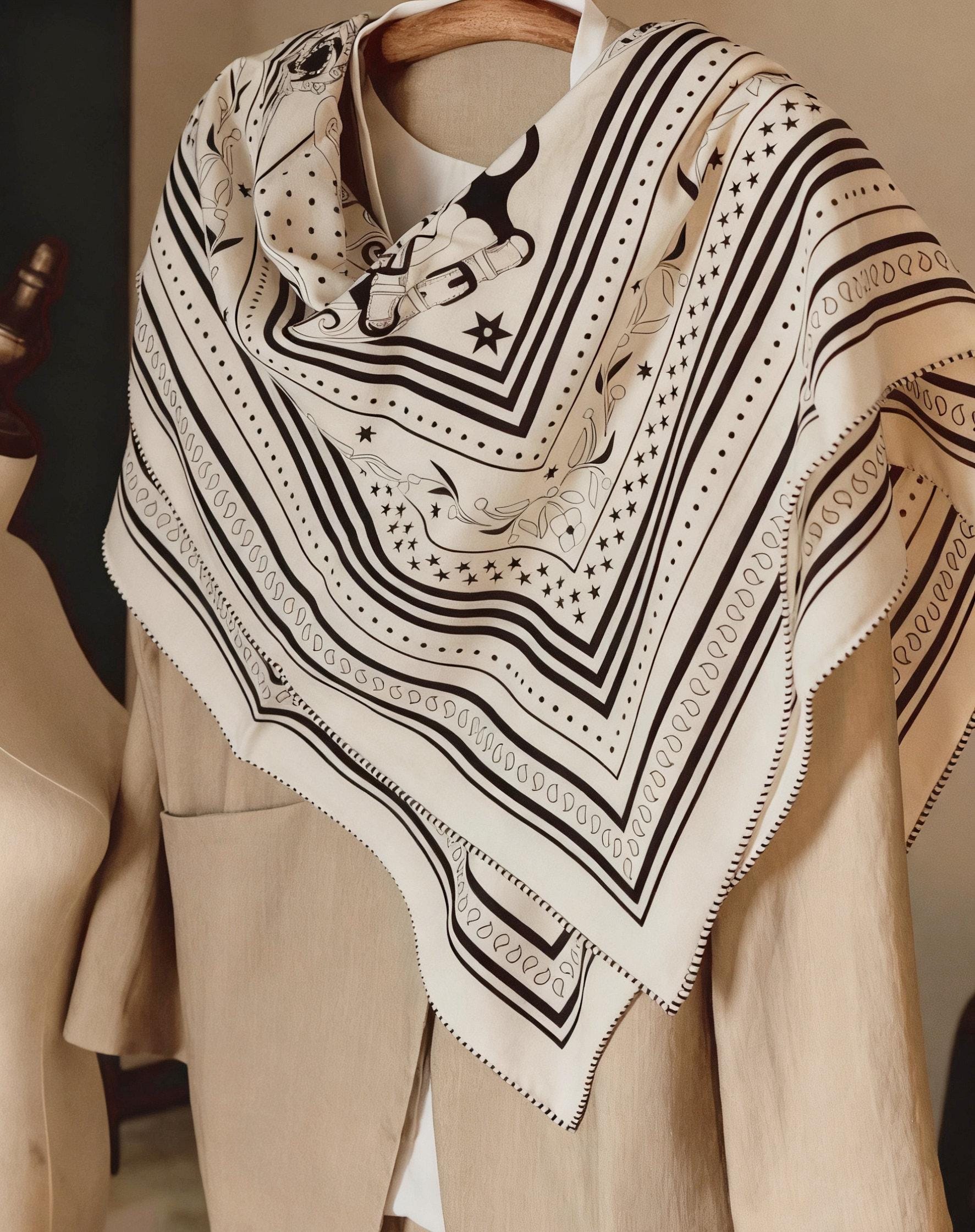 Natural Mulberry Silk Scarf Women's Gold Evening Shawl