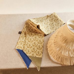 Natural Mulberry Silk Scarf Women Gold Scarves Soft