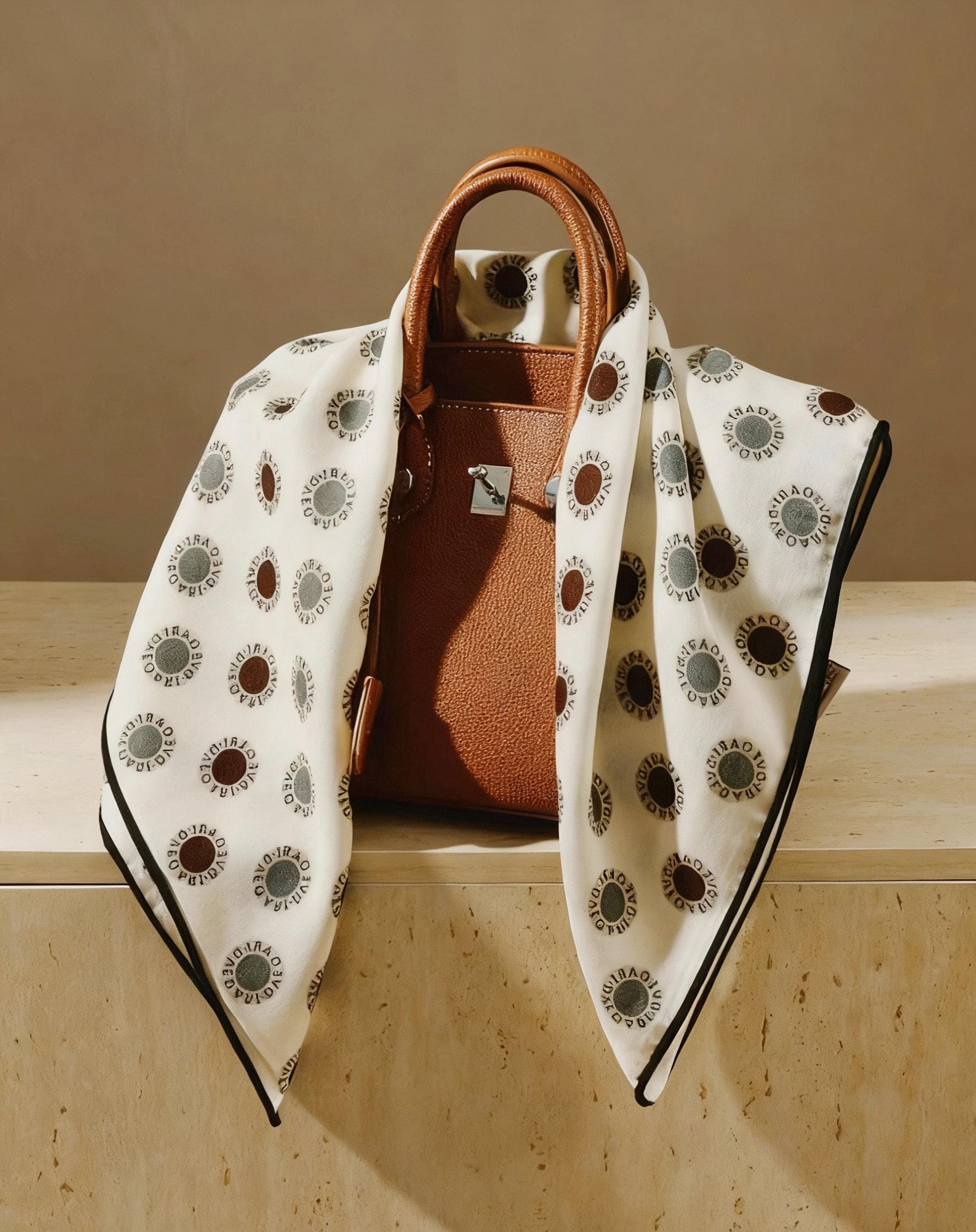 Mulberry Silk Scarf Women's Square Shawl.polka Dot Evening