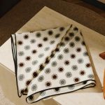 Mulberry Silk Scarf Women's Square Shawl.polka Dot Evening