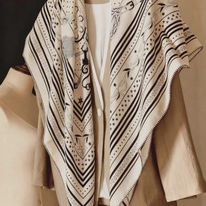 Natural Mulberry Silk Scarf Women's Gold Evening Shawl